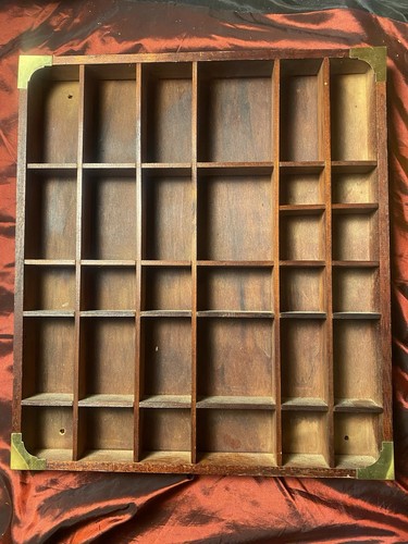 Setzkasten holz rot vintage - rot,