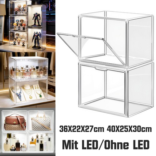Led acryl vitrine box - led,