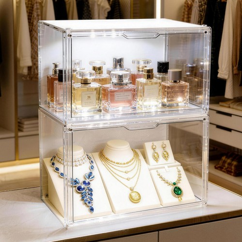 Led acryl vitrine box - led,